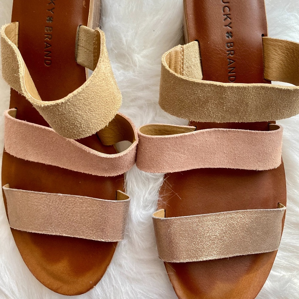 Lucky Brand Tri Color Sandals Size 8